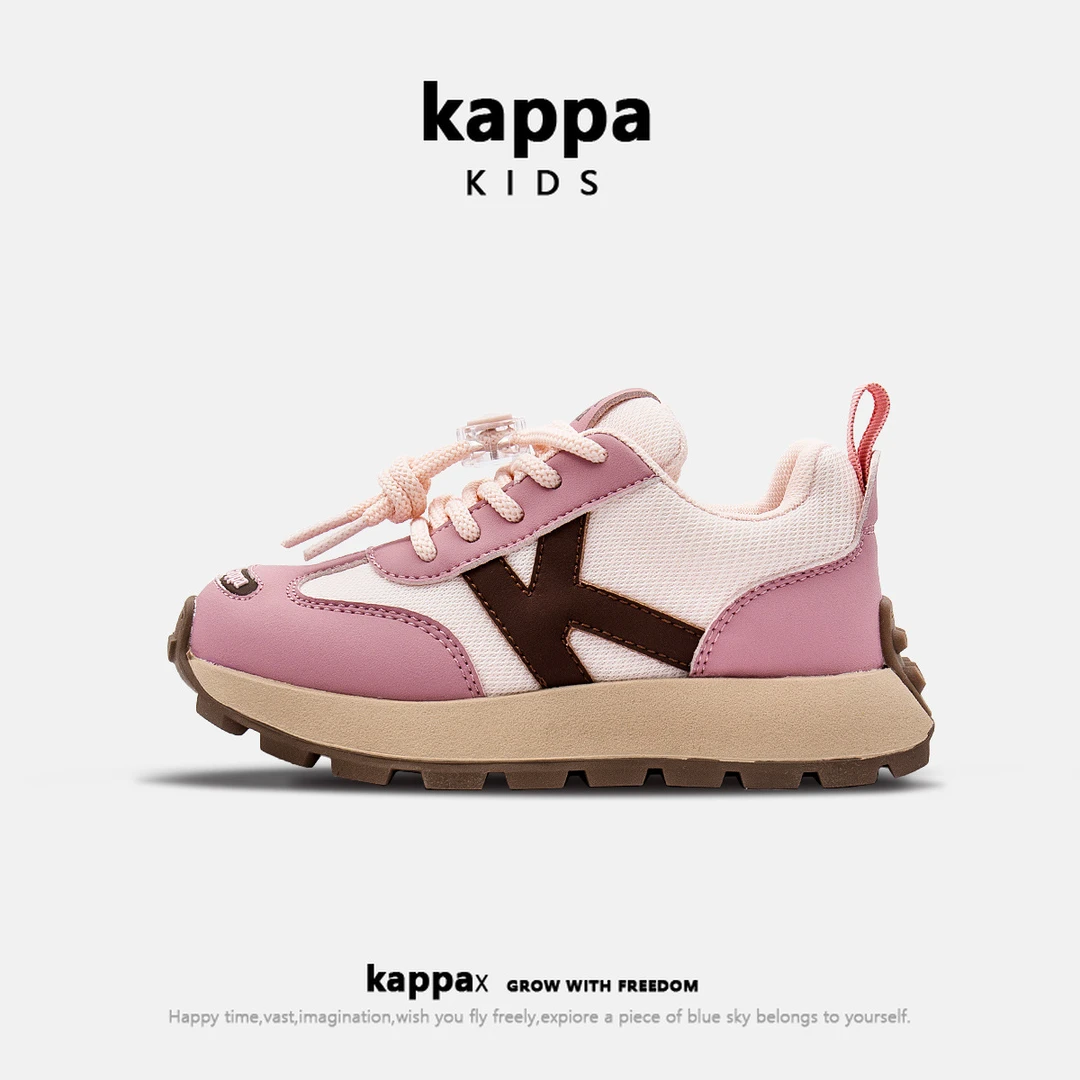 Kappa Kids童鞋秋季新款儿童德训鞋男童百搭女童休闲时尚运动鞋潮