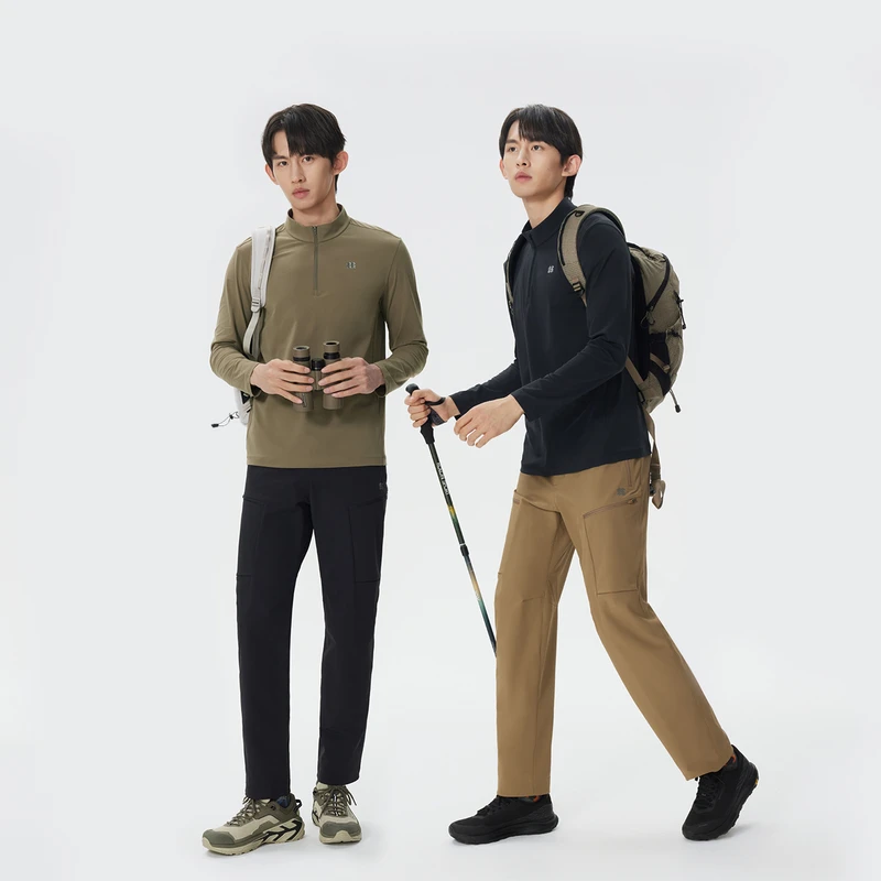 KOLON SPORT可隆秋冬新款T恤S-Functional男士半拉链长袖内搭