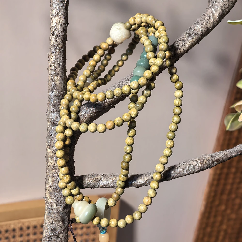 非金属木质手链 240802 多圈古风手链斜挎手机配饰