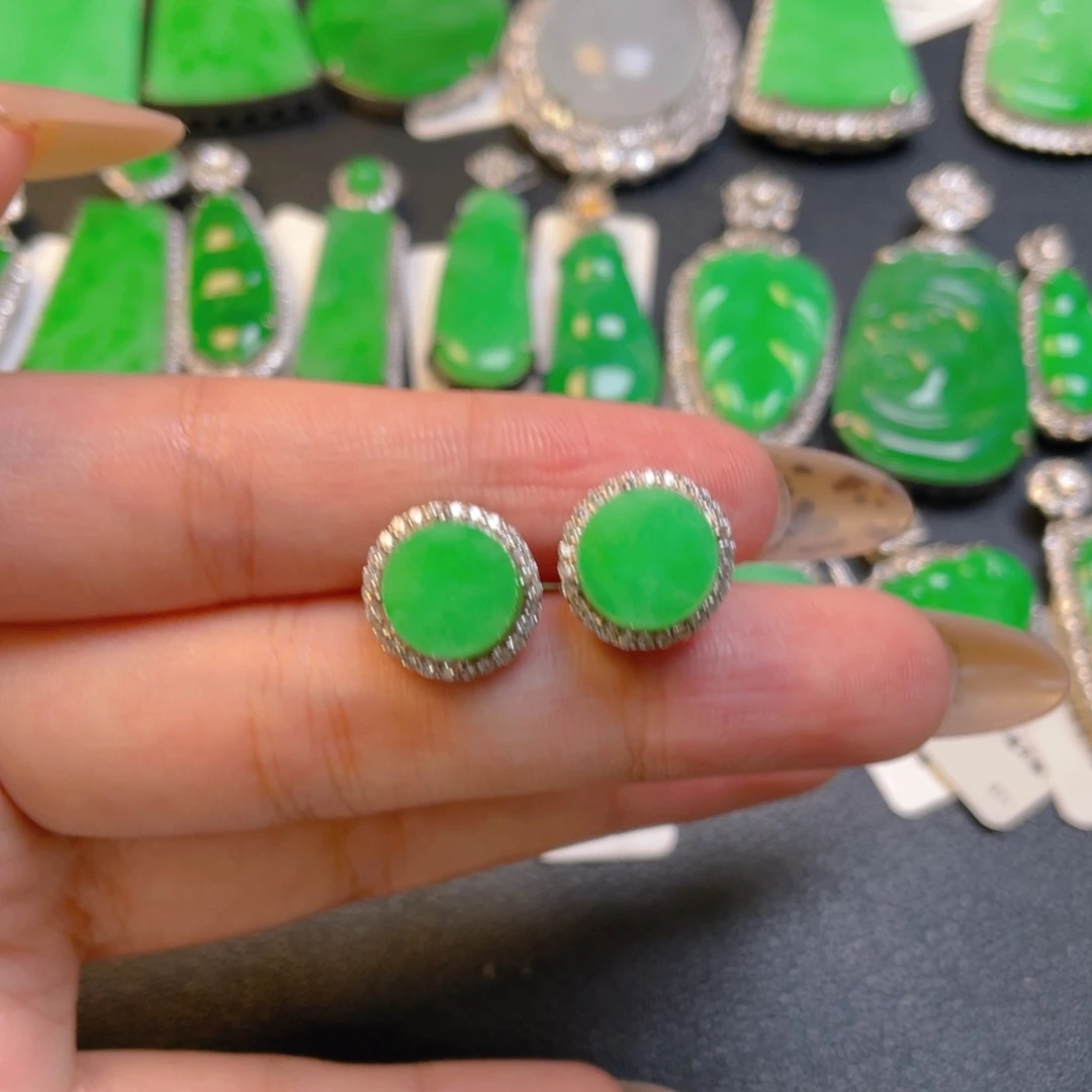 翡翠银S925镶嵌颈饰