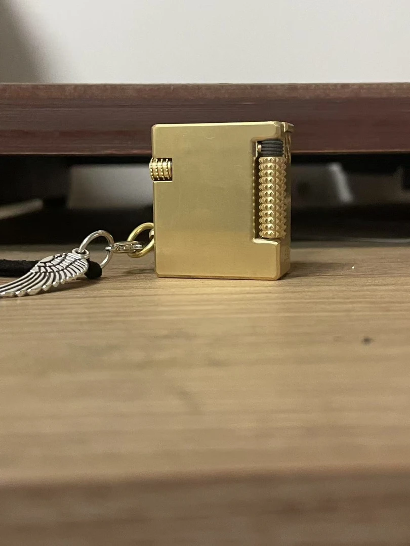 好运达天正黄铜迷你小钢炮创意个性小抬臂侧滑煤油打火机