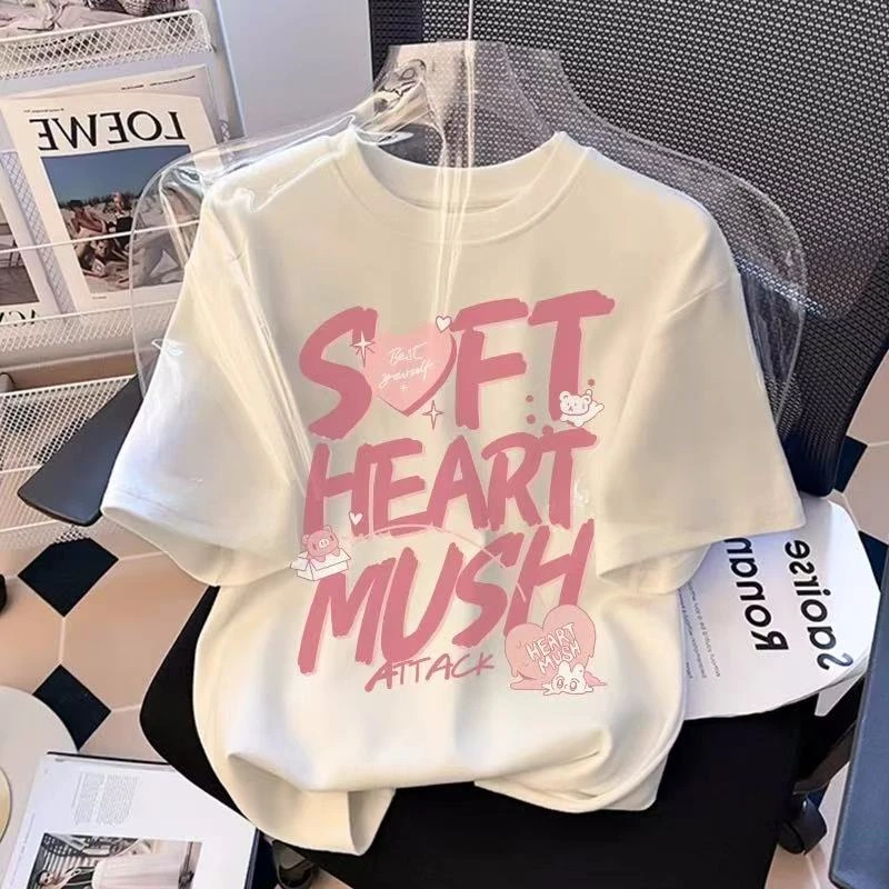 【6-2】2025新款纯棉男女同款纯棉T恤短袖t恤学生夏季ins潮牌潮