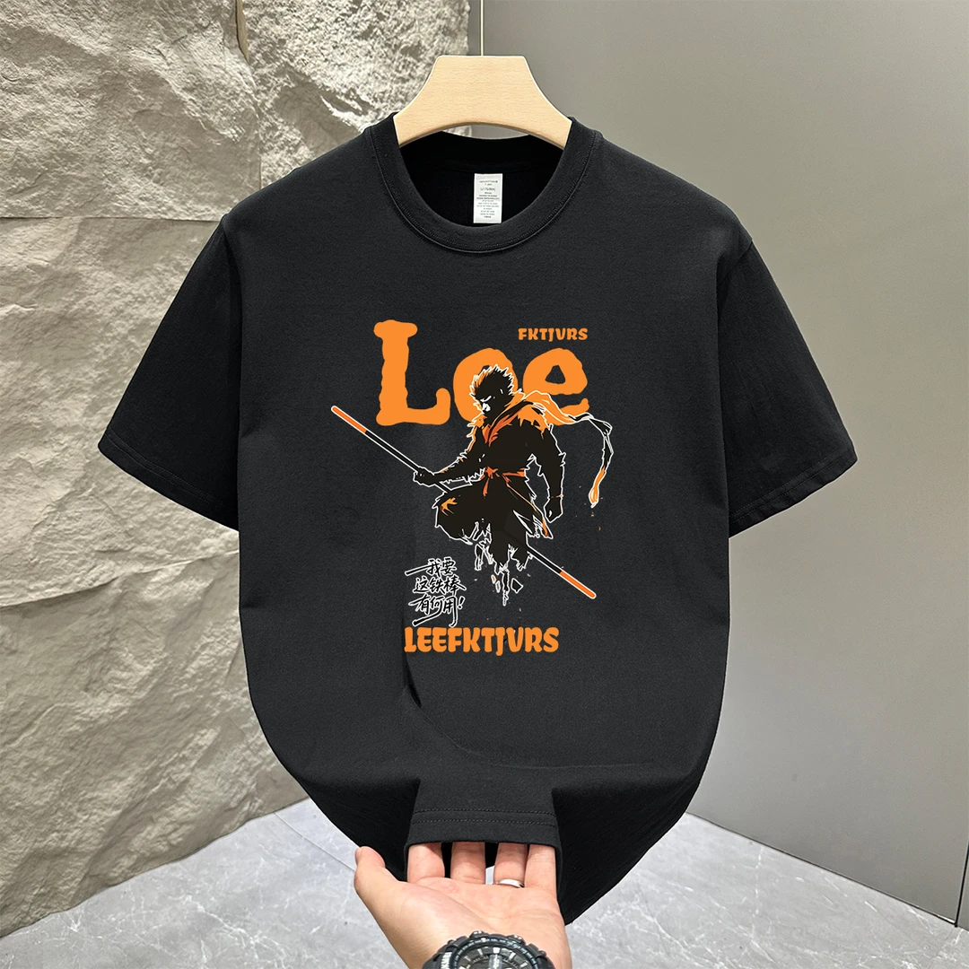 夏季2025新款美式潮牌短袖T恤男款休闲百搭时尚男士纯棉上衣半袖