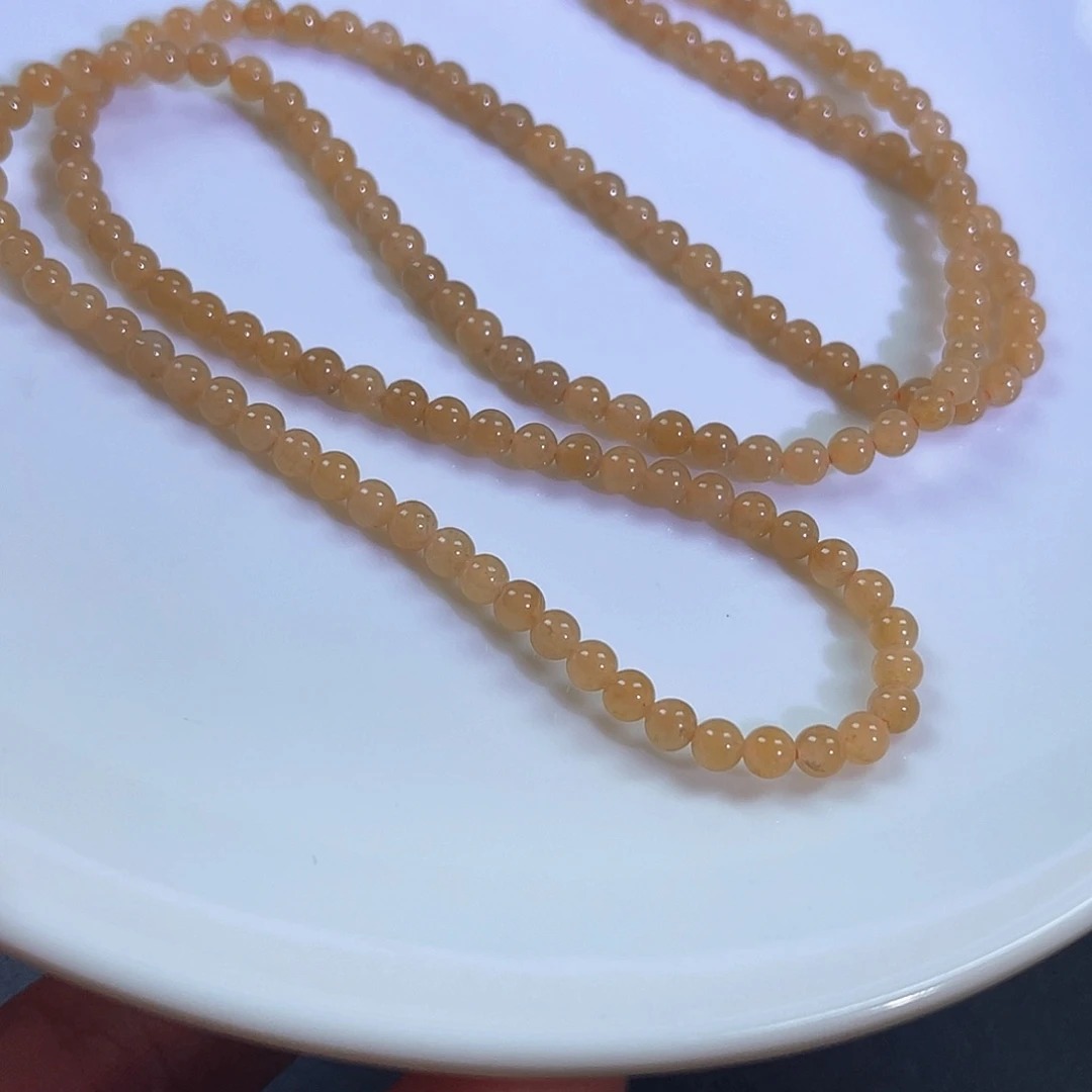 和田玉未镶嵌手链黄金糖 4mm