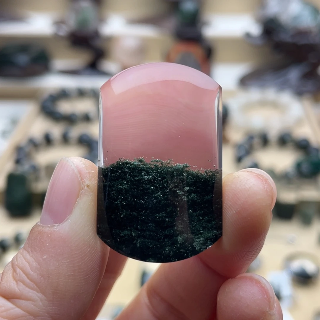 未镶嵌水晶颈饰绿幽灵聚宝盆无事牌