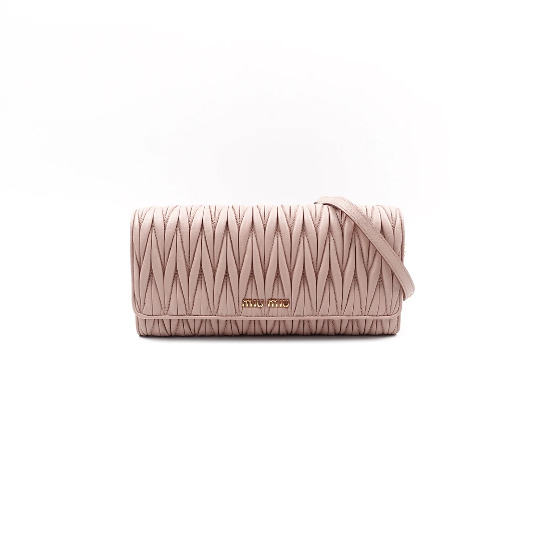 95新 MIU MIU/缪缪 粉色单肩包/T10160637