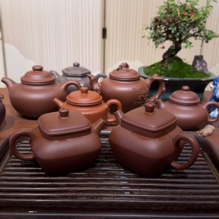 紫砂茶壶四方合欢对壶底槽青新人价