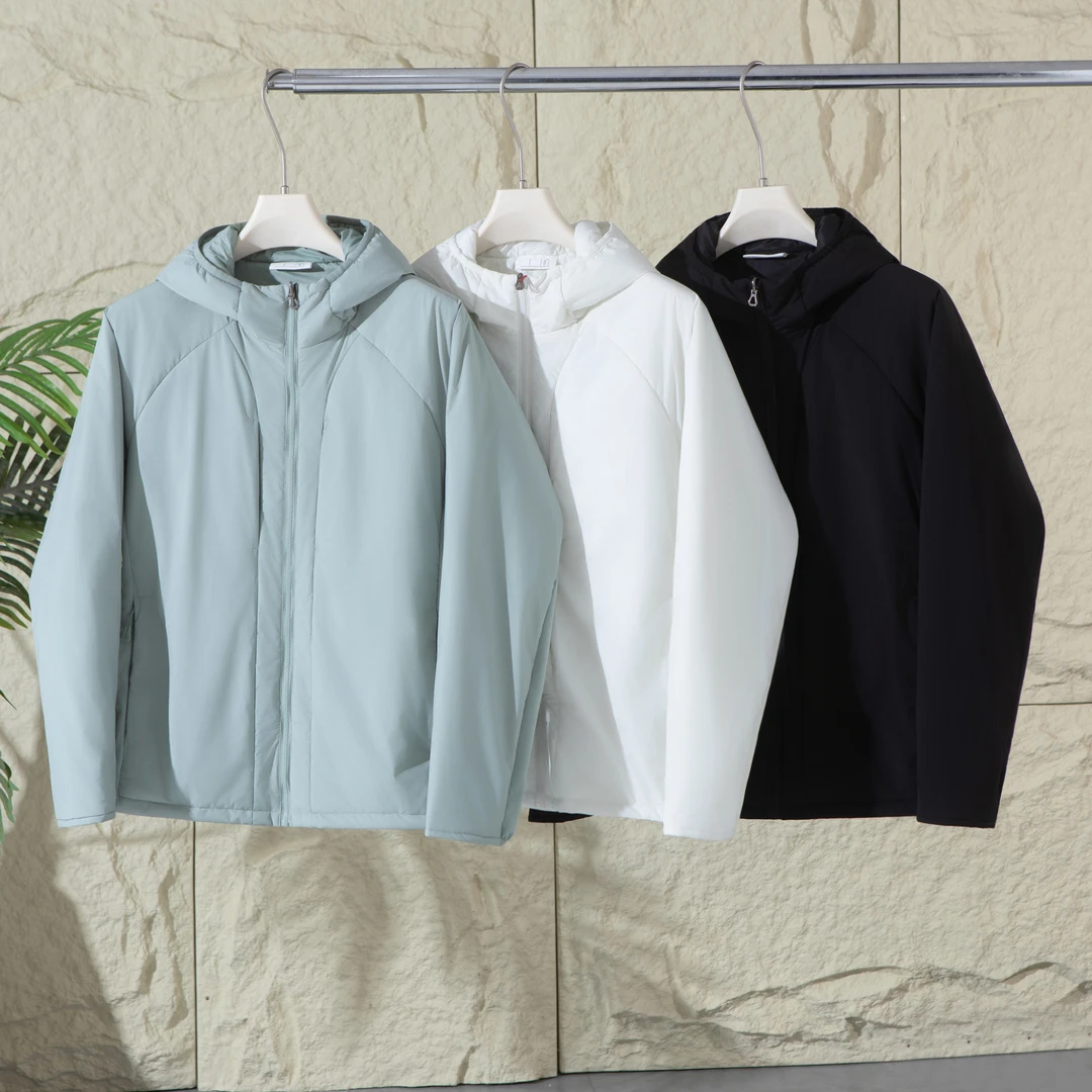 FUJIA STYLE新款时尚百搭简约气质休闲纯色连帽棉服MT096