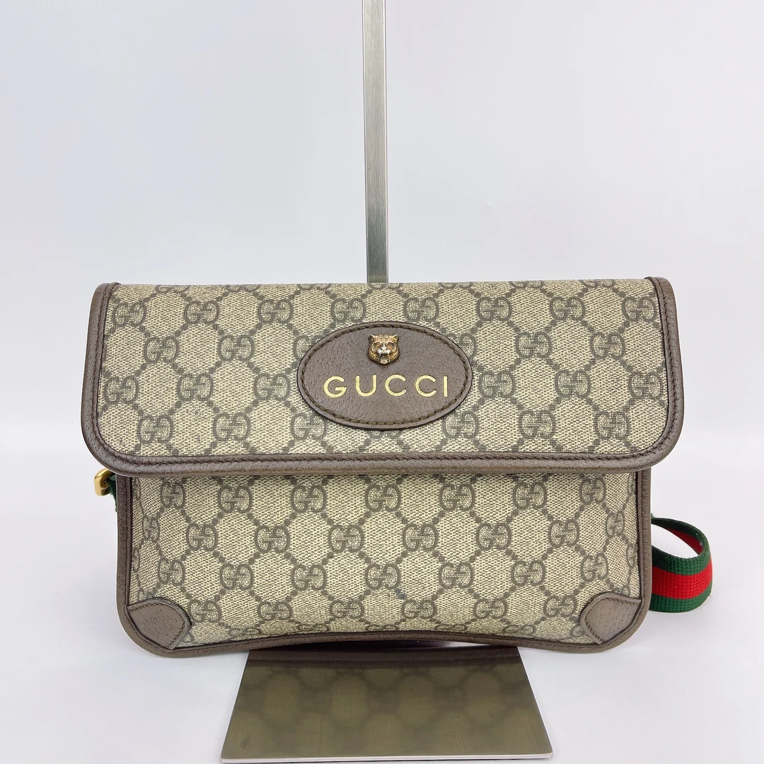 95新 GUCCI/古驰 古驰虎头斜挎包底25 L547