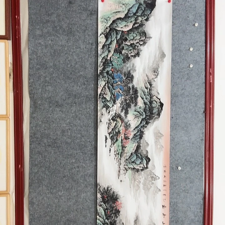 国画手绘国画江山如画