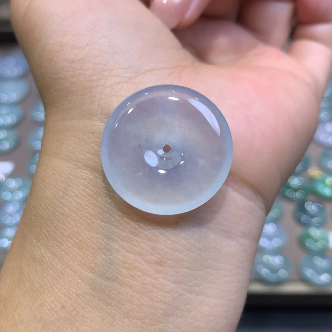 翡翠未镶嵌颈饰平安扣24.9*5.3