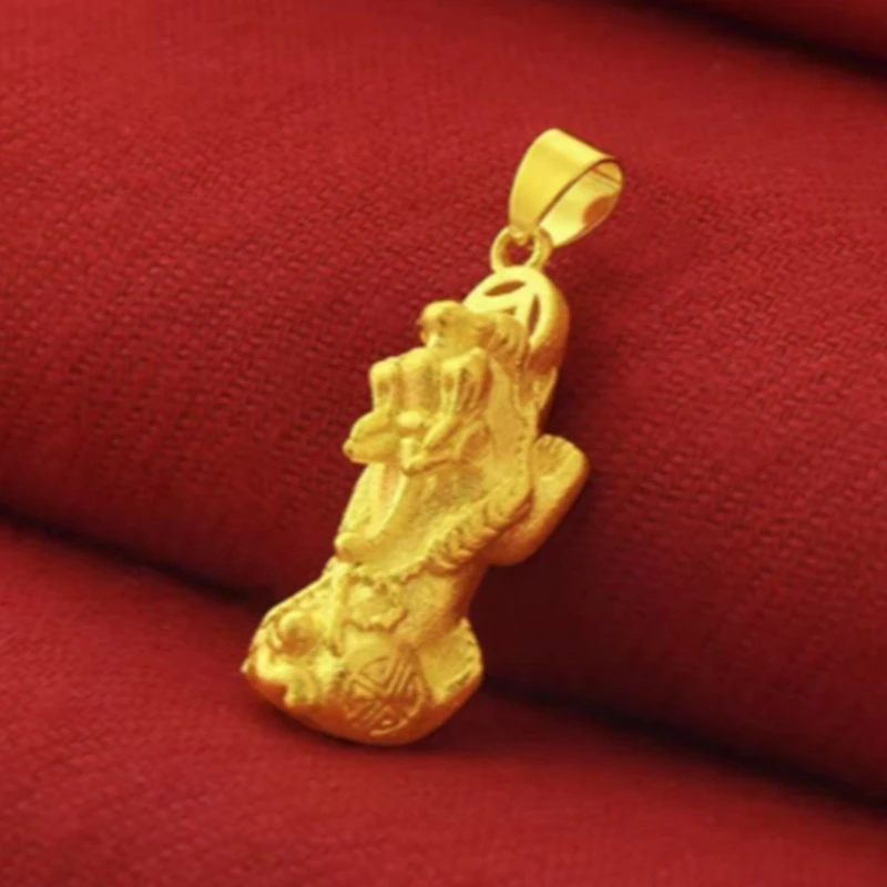 【玖玖甄选】K黄色衣食无忧吉祥如意进宝貔貅吊坠赠链【SCD23】