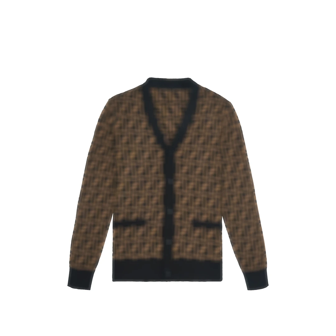 朗尼芬迪秋季新款男士时尚百搭老花满印羊毛开衫7235333932