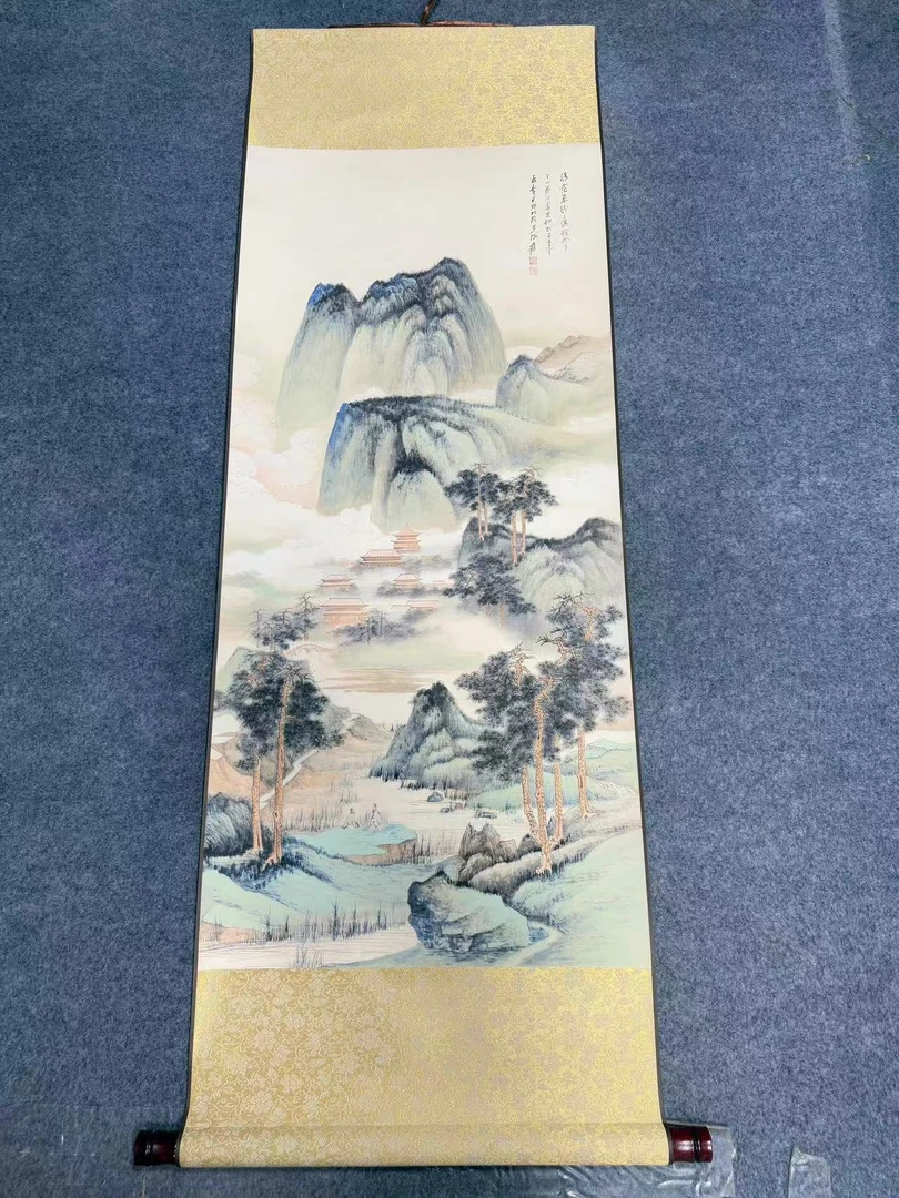 【晴蔼】 宽45高140 国画