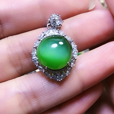 和田玉银S925镶嵌戒指