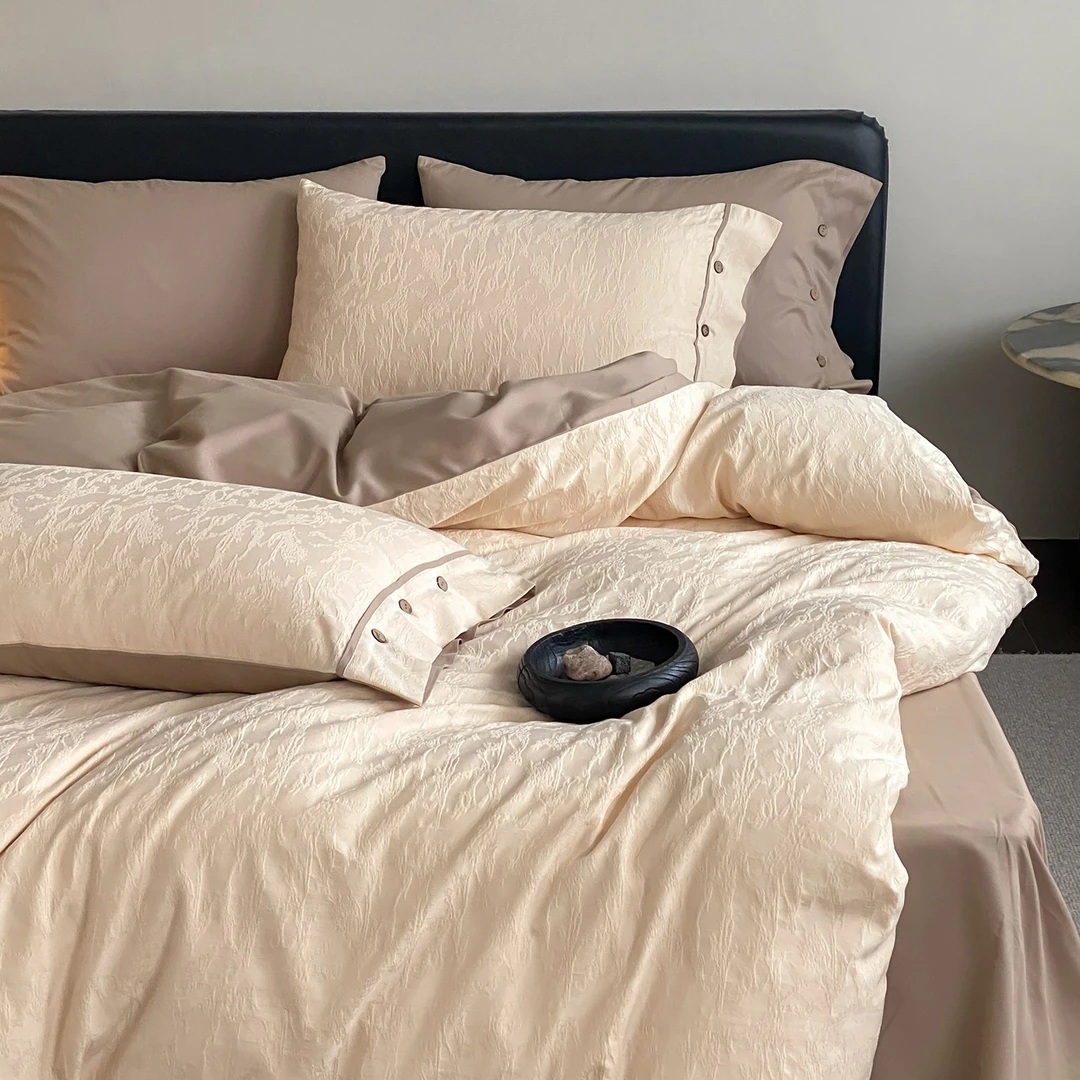 高档浮雕提花丨加厚保暖磨毛四件套纯棉全棉床单被套高级感床品