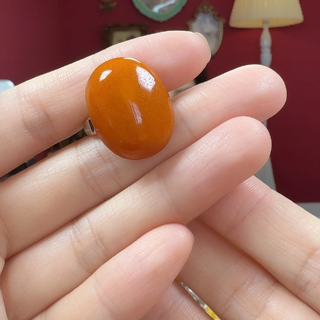 手链蜜蜡银S925镶嵌戒指