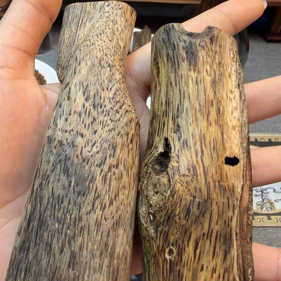 沉香手把件三**师棋楠手把件69.6克