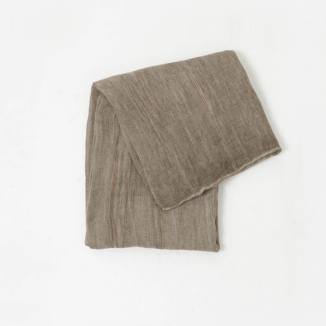 几里与麻 彩色条纹外搭纱巾 长200宽85 2091082