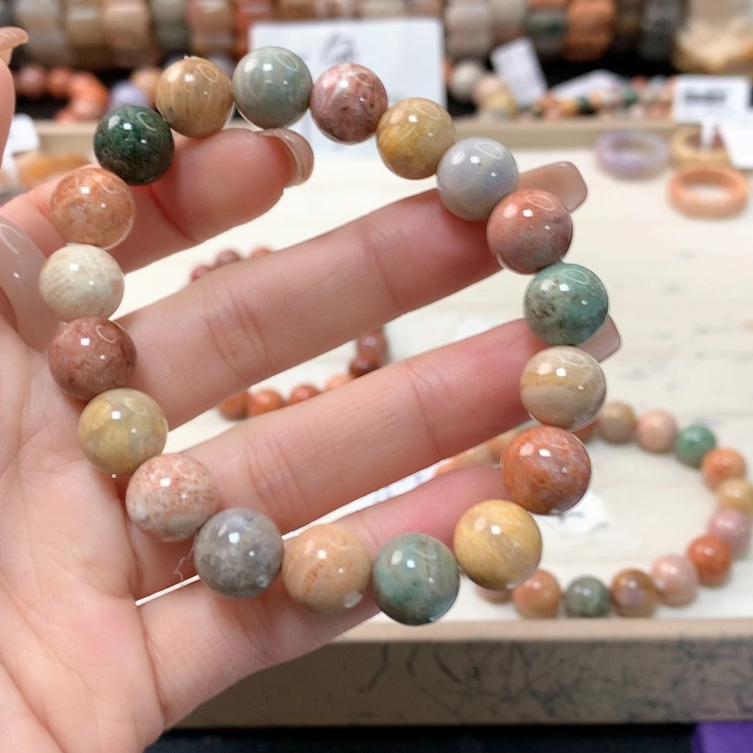 硅化珊瑚（珊瑚玉）手链未镶嵌ʚ**ɞ854