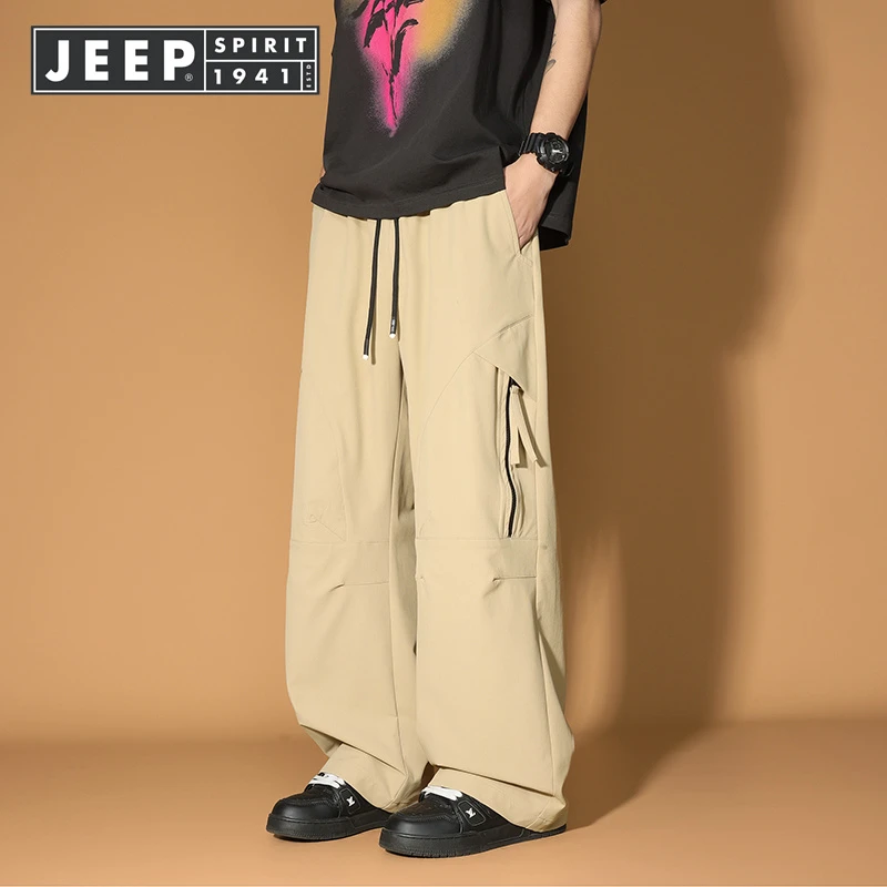 JEEP SPIRIT吉普冰丝裤男士夏季工装裤休闲裤运动百搭高街宽松潮