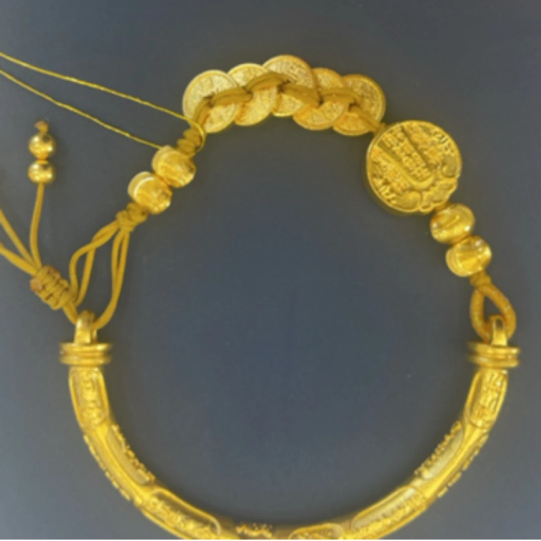 合金手镯 五帝五路财神吉言半镯送女友礼物