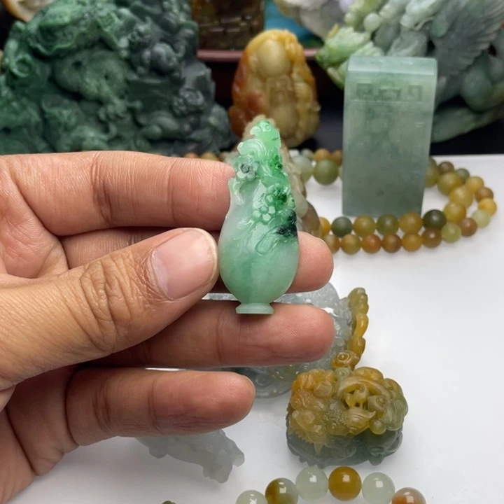 定制翡翠未镶嵌平安喜乐