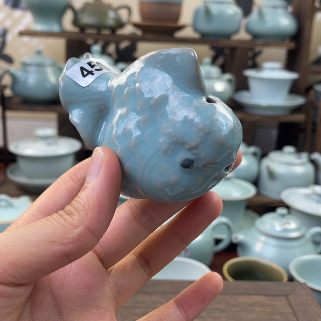 微瑕仿古金鱼茶宠450号………$