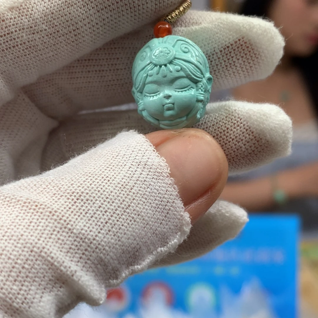 绿松石未镶嵌挂件