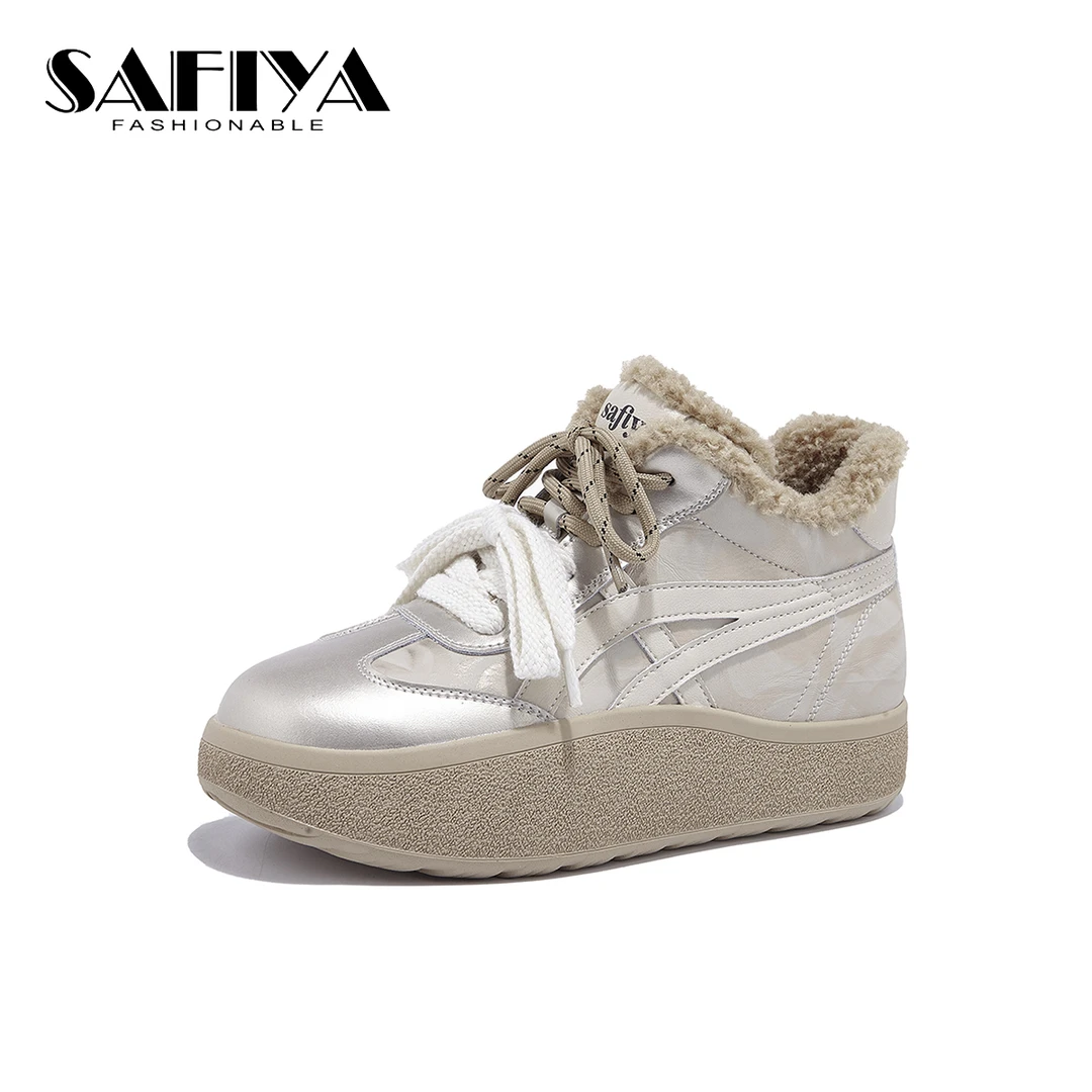 索菲娅Safiya2025冬季新款舒适轻便保暖百搭时尚休闲鞋SFD4116A36