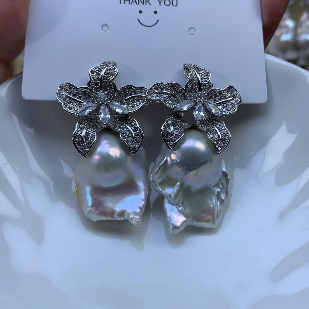 合金淡水珍珠耳环特价2575