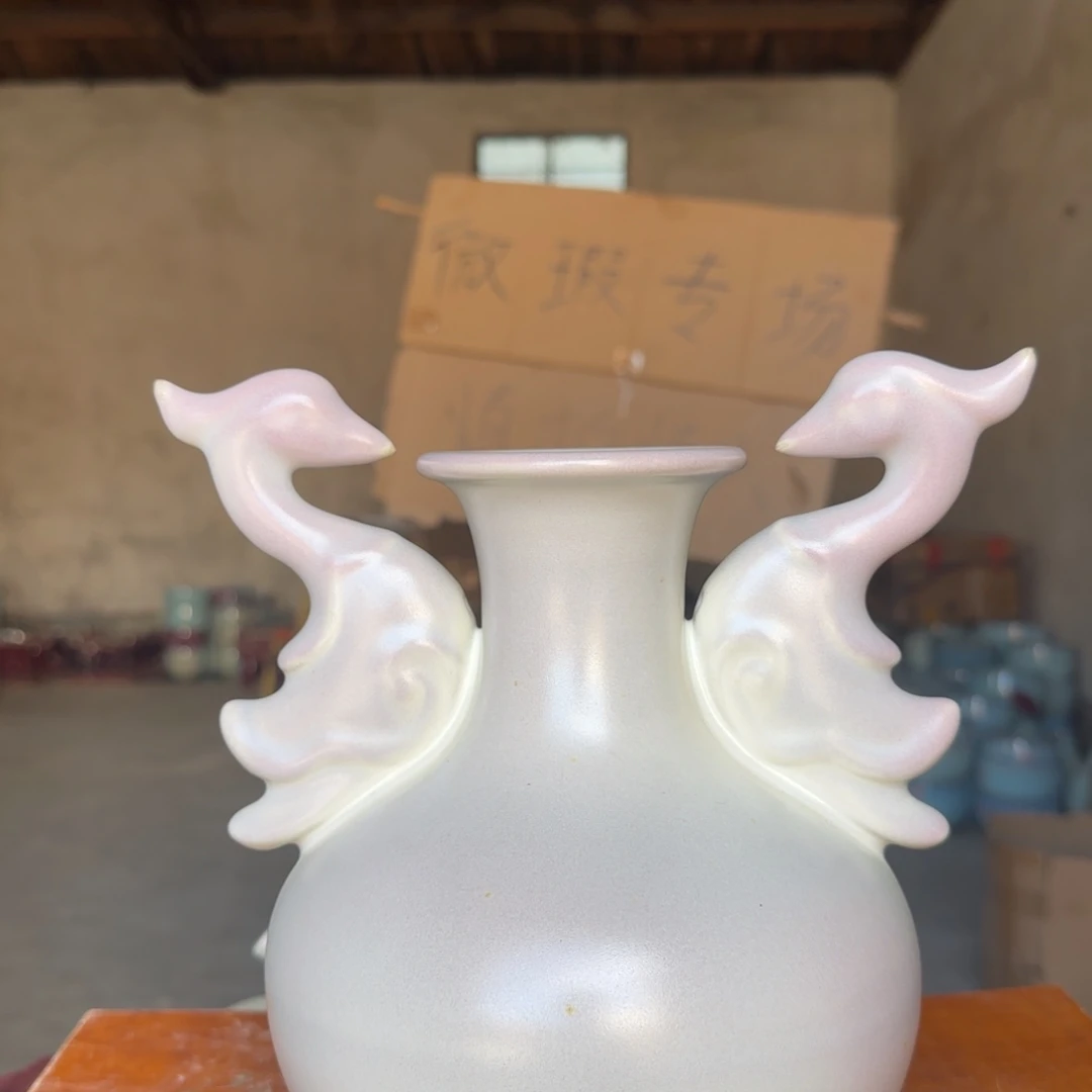陶摆件郑家钧窑摆件微瑕