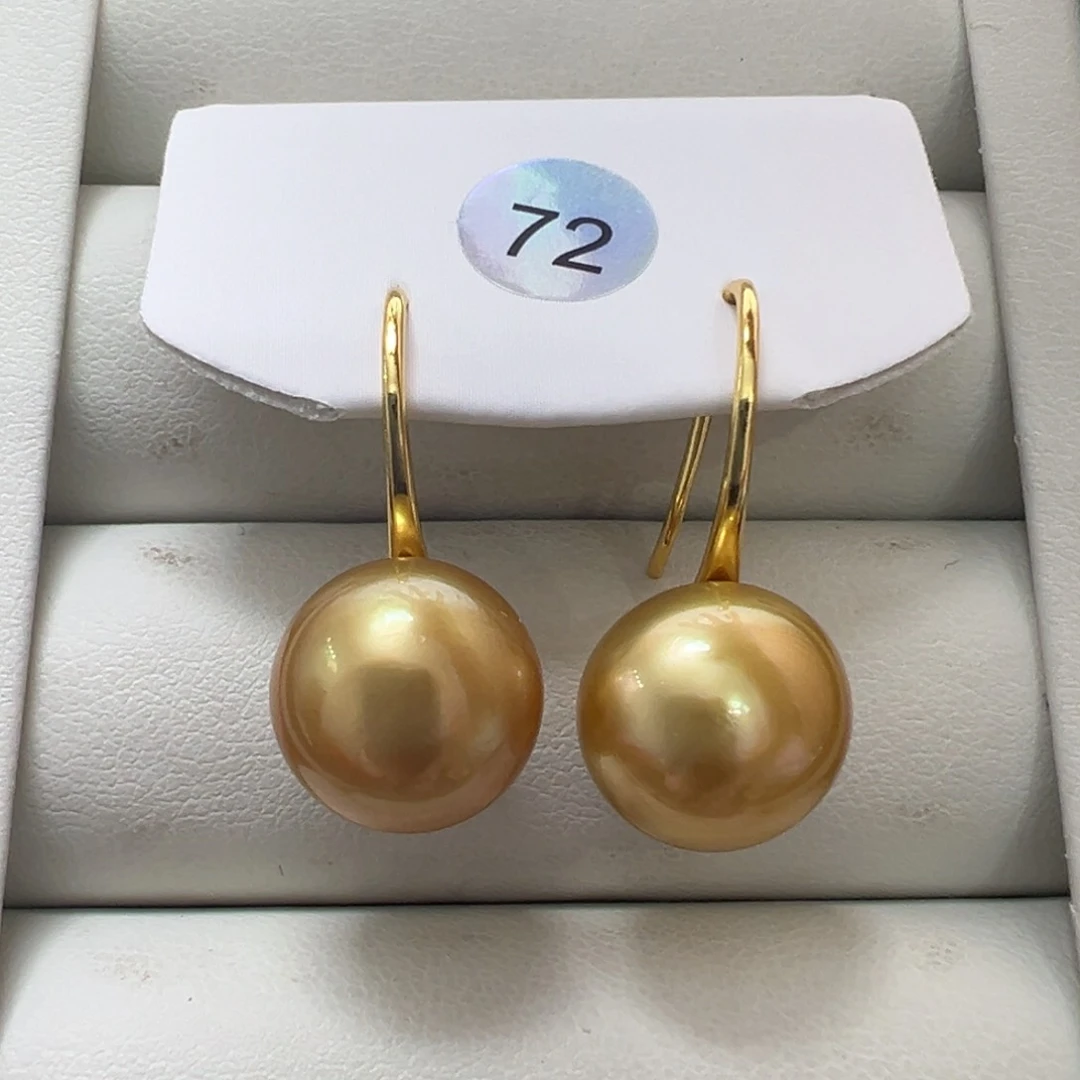 银S925镶嵌海水珍珠耳环