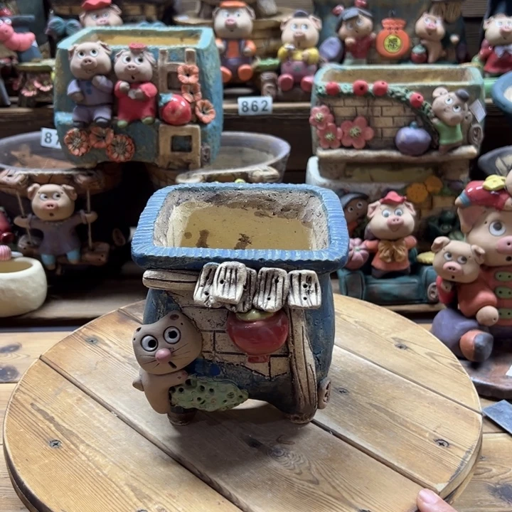 嘻哈多肉花盆百搭