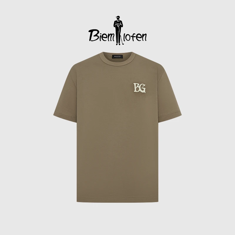 【抗菌凉感】比音勒芬2025夏季新款男士上衣亲肤休闲圆领短袖T恤