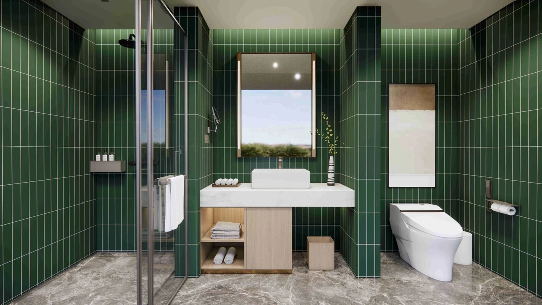 SPC石晶墙板无醛防潮防霉可泡水家装酒店民宿饭店卫生间