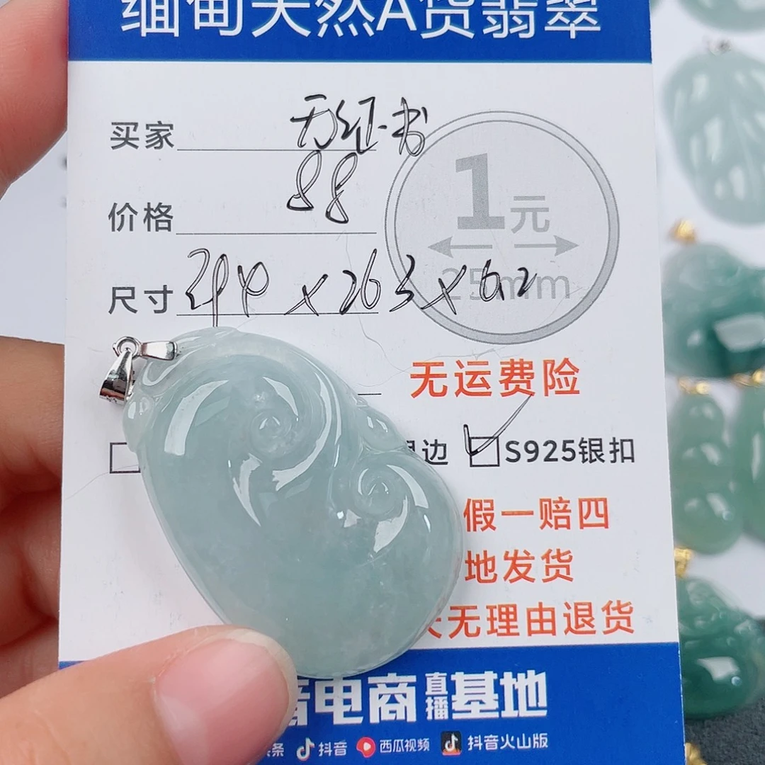 翡翠银S925镶嵌颈饰翡翠