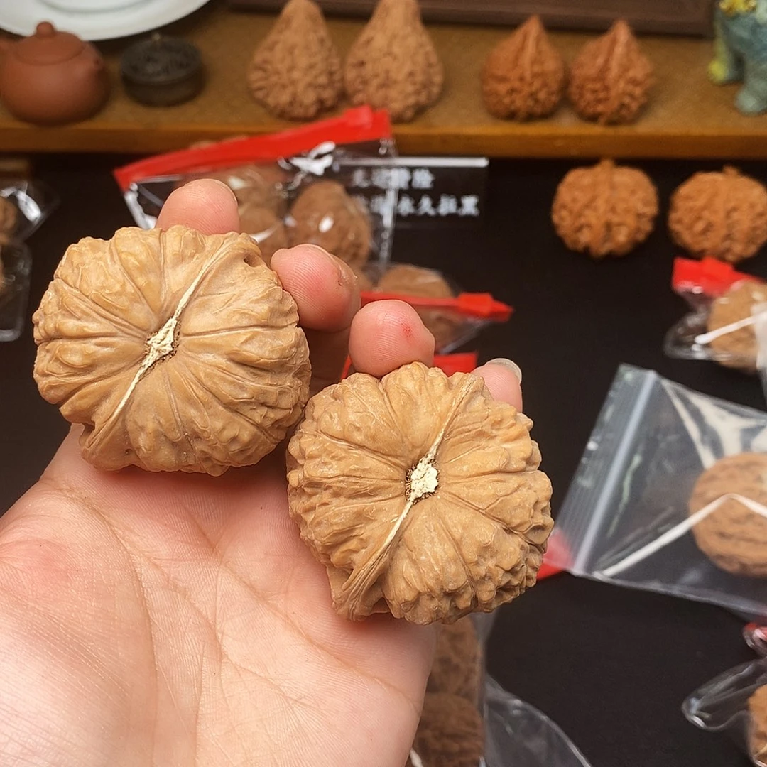 贰***佰文玩核桃把件南瓜