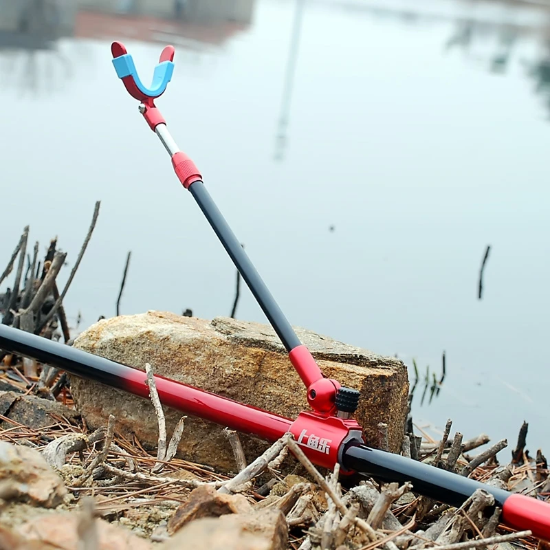 大禾上鱼乐鱼竿支架炮台机械式后挂超轻超硬钓鱼竿架杆