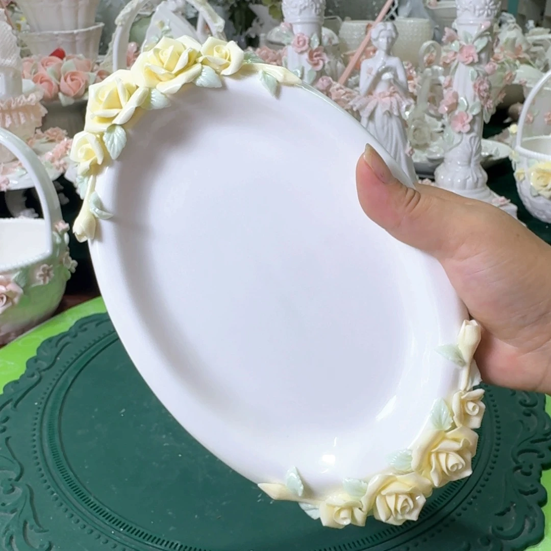 玫瑰花21厘米餐盘
