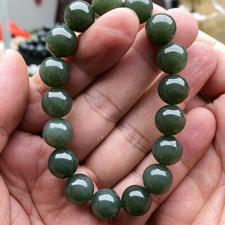 【闪购商品】未镶嵌手链和田玉12且末蓝