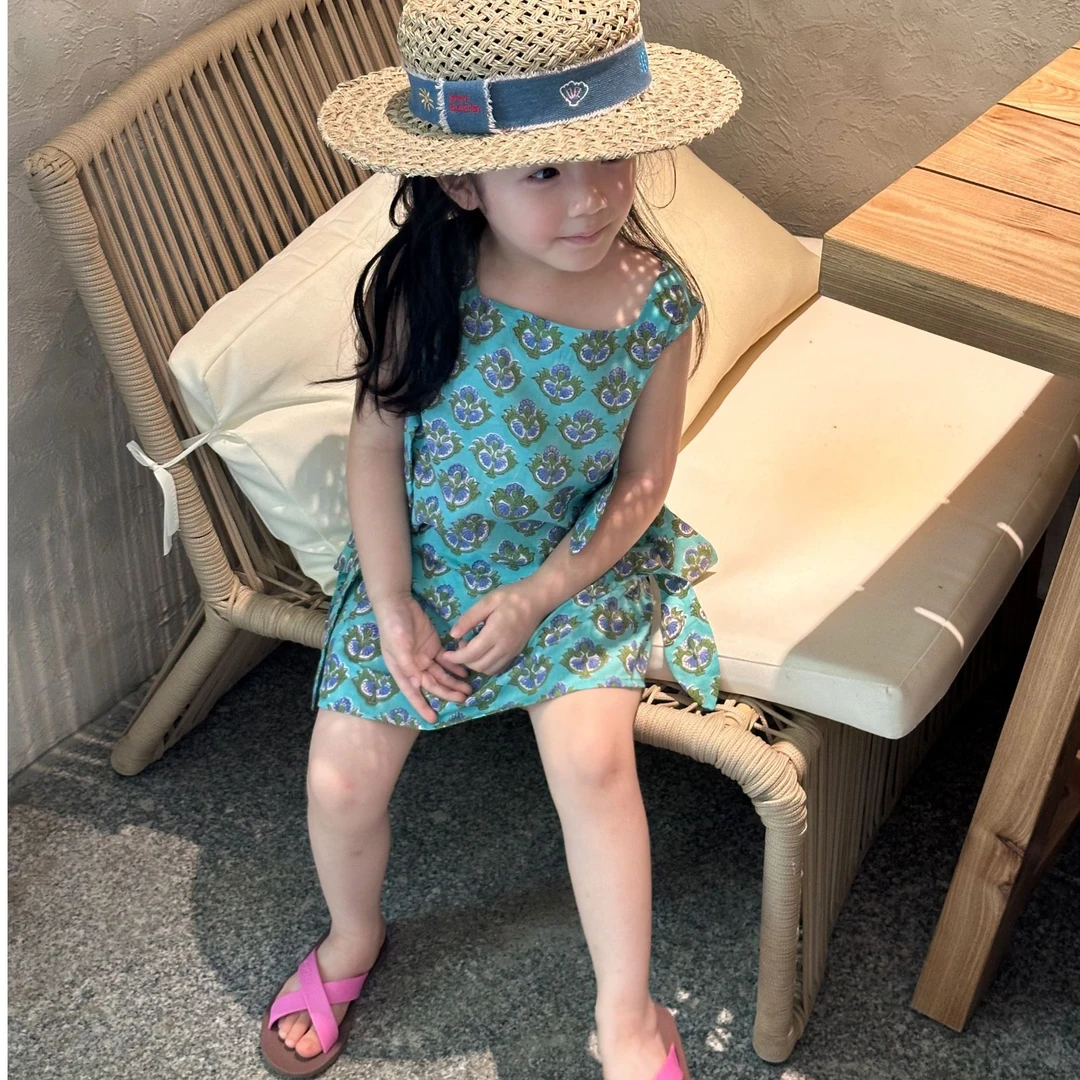 壹妈童装海边度假多巴胺穿搭女童碎花背心裙夏季洋气宝宝漂亮裙子