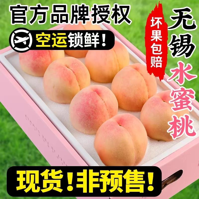 【6-7两】特大果无锡甜水蜜桃新鲜当季整箱应季软白凤桃子时令水果
