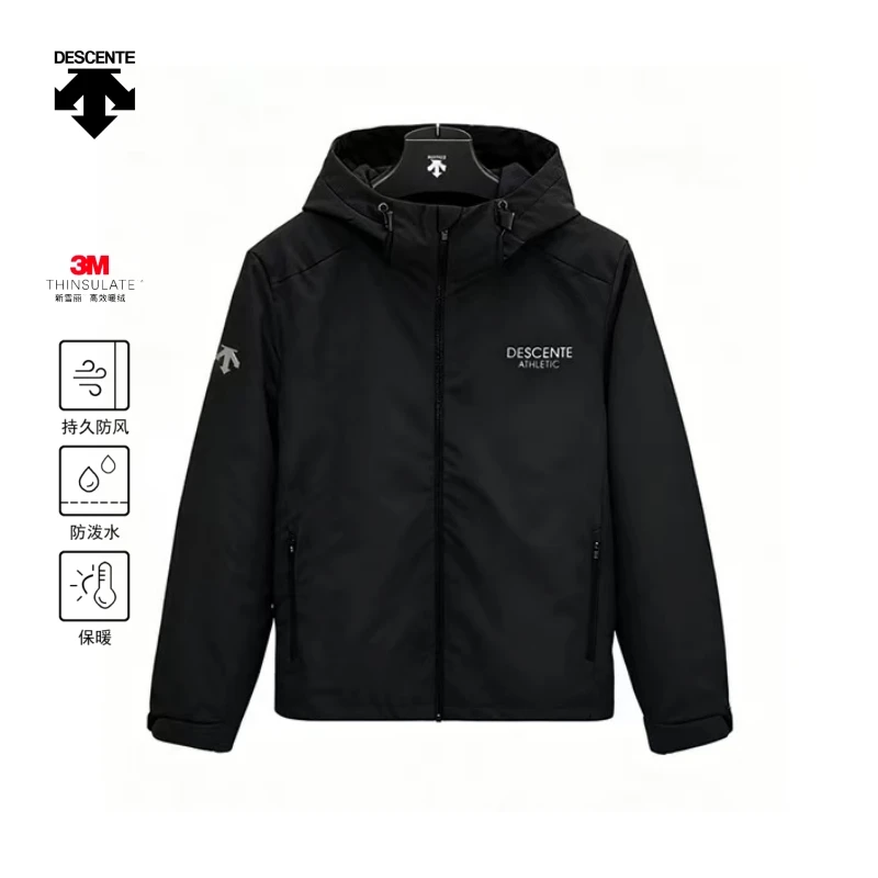 迪桑特/DESCENTE 25秋冬新款男士3M新雪丽高效暖绒软壳棉服外套