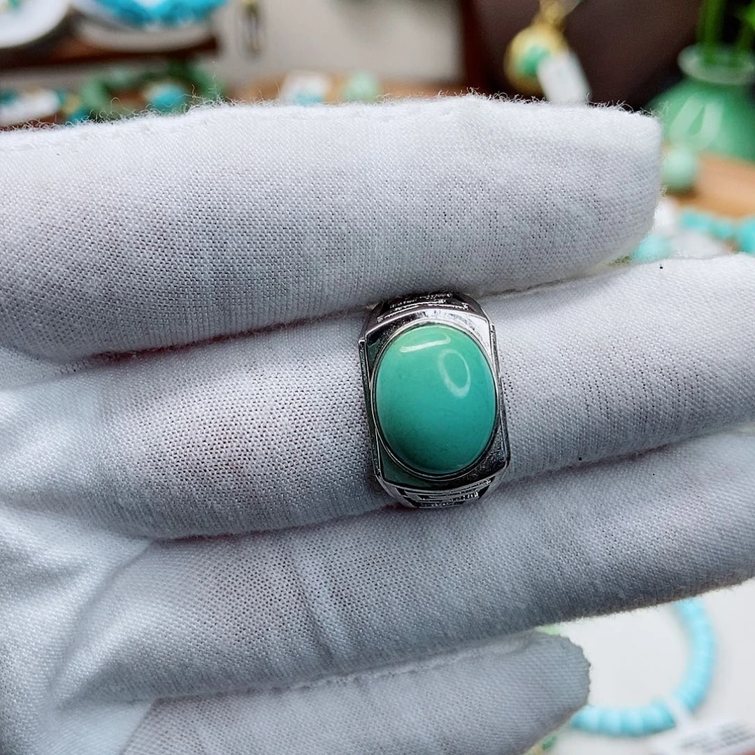 绿松石银S925镶嵌手链