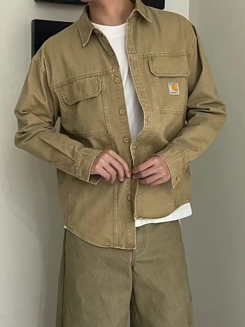 阿扎专属】卡哈特纯棉叠层开衫衬衫