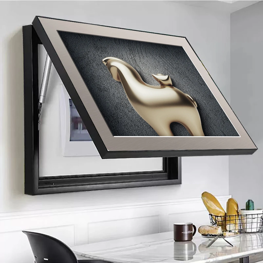 ABS晶瓷马上有钱电表箱画装饰画现代轻奢新款配电箱4555