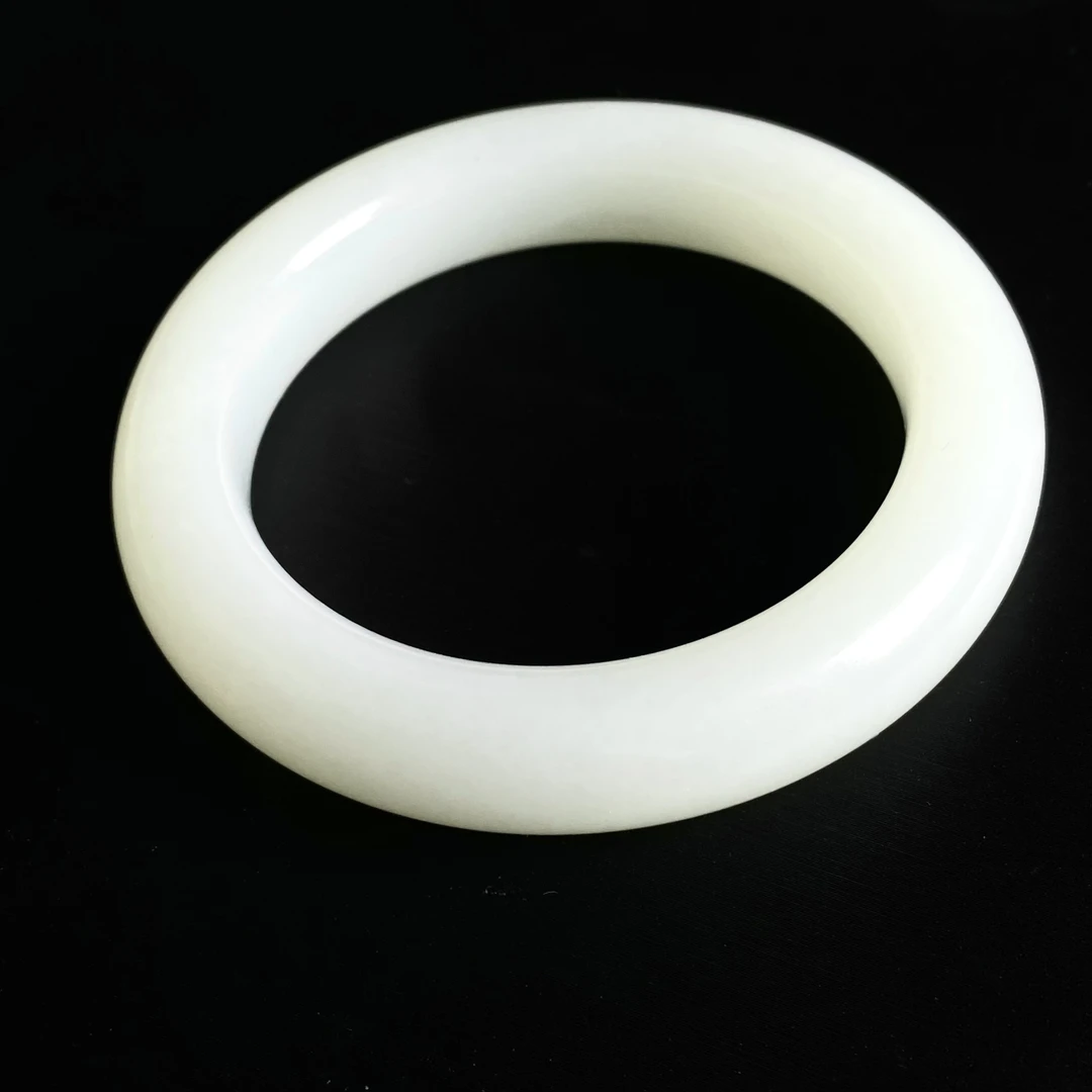 【福源珍宝】和田玉羊脂白玉正圈手镯