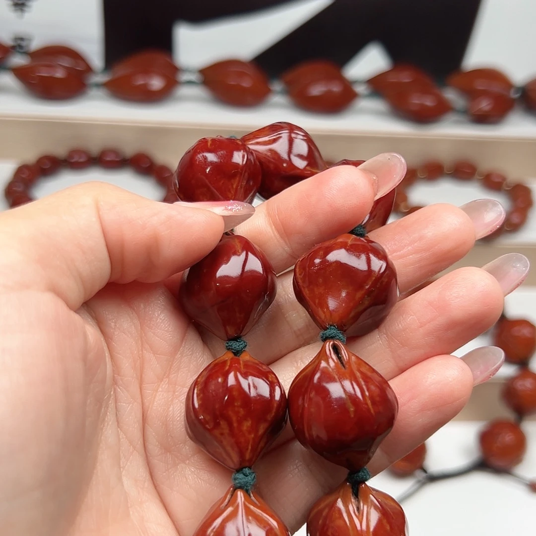 中***度手串橄榄核素核手串