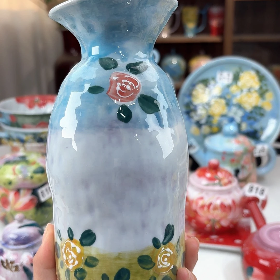 景德镇手绘高温釉下彩陶瓷茶具